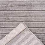 Tapete Takoma Liso Canelado Cinza 140x200