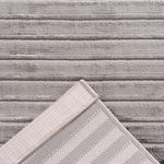 Tapete Takoma Liso Canelado Cinza 240x300