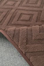 Tapete Passadeira Microfibra SuperSoft Pequim 100x140 - Lotus Marrom Escuro