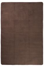Tapete Passadeira Microfibra SuperSoft Pequim 100x140 - Grid Marrom Escuro