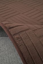 Tapete Passadeira Microfibra SuperSoft Pequim 100x140 - Grid Marrom Escuro