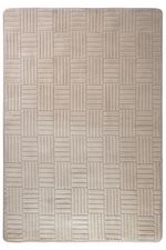 Tapete Microfibra SuperSoft Pequim 140x200 - Grid Bege