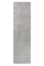 Tapete Passadeira Microfibra SuperSoft Pequim 60x200 - Lotus Cinza