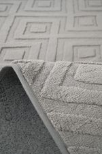Tapete Passadeira Microfibra SuperSoft Pequim 60x200 - Lotus Cinza