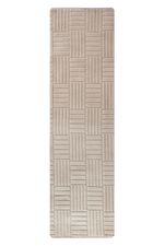 Tapete Passadeira Microfibra SuperSoft Pequim 60x200 - Grid Bege