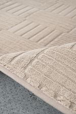 Tapete Passadeira Microfibra SuperSoft Pequim 60x200 - Grid Bege