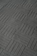Tapete Passadeira Microfibra SuperSoft Pequim 60x200 - Grid Chumbo