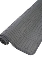 Tapete Passadeira Microfibra SuperSoft Pequim 60x200 - Grid Chumbo