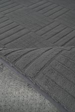 Tapete Passadeira Microfibra SuperSoft Pequim 60x200 - Grid Chumbo