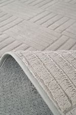 Tapete Microfibra SuperSoft Pequim 140x200 - Grid Cinza