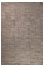 Tapete Microfibra SuperSoft Pequim 140x200 - Grid Marrom Claro