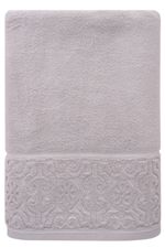 Toalha Banho 500g Super Soft Zero Twist Arabesco 70cmx140cm Cinza