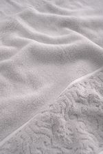 Toalha Banho 500g Super Soft Zero Twist Arabesco 70cmx140cm Cinza