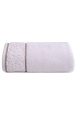 Toalha Rosto 500g Super Soft Zero Twist Arabesco 50cmx70cm Branco