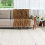 Tapete de Sala Artesanal Peludo Dupla Face Chic Cru 150x200