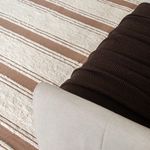 Tapete de Sala Artesanal Peludo Dupla Face Chic Cru com Marrom 150x300