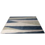 Tapete para Sala Grande Essenciais Geo Azul 240x300