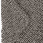 Tapete Antiderrapante Indiano Feito a Mão com Chenille Hawai - Chumbo 70x50