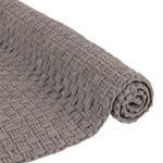 Tapete Antiderrapante Indiano Feito a Mão com Chenille Hawai - Chumbo 70x50