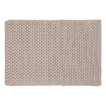Tapete Antiderrapante Indiano Feito a Mão com Chenille Maldivas - Bege 90x60