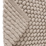 Tapete Antiderrapante Indiano Feito a Mão com Chenille Maldivas - Bege 90x60