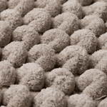 Tapete Antiderrapante Indiano Feito a Mão com Chenille Maldivas - Bege 90x60