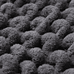 Tapete Antiderrapante Indiano Feito a Mão com Chenille Maldivas - Cinza 90x60