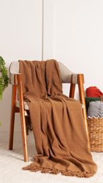 Manta De Sofá Gigante Rustica 1,80m x 2,30m Caramelo