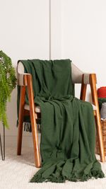 Manta De Sofá Gigante Rustica 1,80m x 2,30m Verde