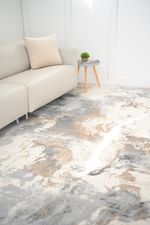 Tapete de Sala 140x200 Sharm Marmorizado Cinza