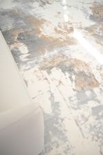 Tapete de Sala 300x400 Sharm Marmorizado Cinza