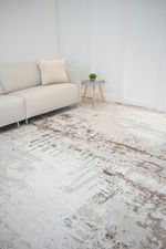 Tapete 100x140 Sharm Estonado Marrom e Cinza