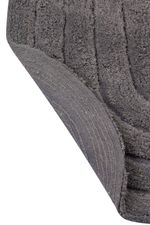Tapete Viena Oval 50x80cm em Algodão 1200g/m2 Cinza