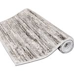Tapete de Sala Turco Vallen Bead Estonado - Marrom e Cinza 300x400