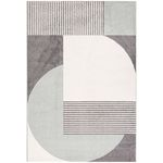 Tapete para Sala Grande Hathor Geometrico Off White 200x300