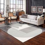 Tapete para Sala Grande Hathor Geometrico Off White 240x300