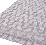 Tapete de Sala Pelo Baixo Egípcio com Relevo Hammadi Cinza 150x200