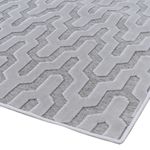 Tapete de Sala Pelo Baixo Egípcio com Relevo Hammadi Off-White 200x250