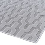 Tapete de Sala Pelo Baixo Egípcio com Relevo Hammadi Off-White 200x300