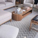 Tapete de Sala Pelo Baixo Egípcio com Relevo Esna Off White 250x300