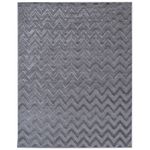 Tapete de Sala Pelo Baixo Egípcio com Relevo Esna Cinza 250x350