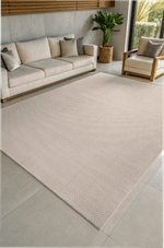 Tapete Sala 200x250 Sisal Sintetico Araçá Bege e Areia