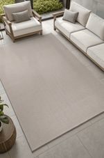 Tapete Sala 300x400 Sisal Sintetico Araçá Bege e Cinza