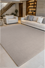 Tapete Sala 250x300 Sisal Sintetico Jatobá Bege e Marrom