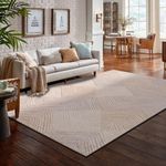 Tapete para Sala Grande Essenciais Chevron Nude 200x250