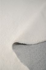 Tapete Peludo Ultra Macio com Antiderrapante Off White 230x300