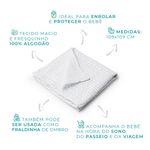 Manta Estilo Fralda Brisa para Bebês - Estrelinhas