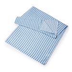 Manta Estilo Fralda Brisa para Bebês - Ondas Azul