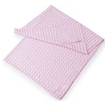 Manta Estilo Fralda Brisa para Bebês - Ondas Rosa