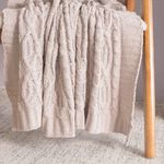 Manta Decorativa Tricot 127x152cm Loren Bege